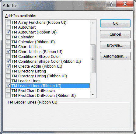 Excel Chart Leader Lines