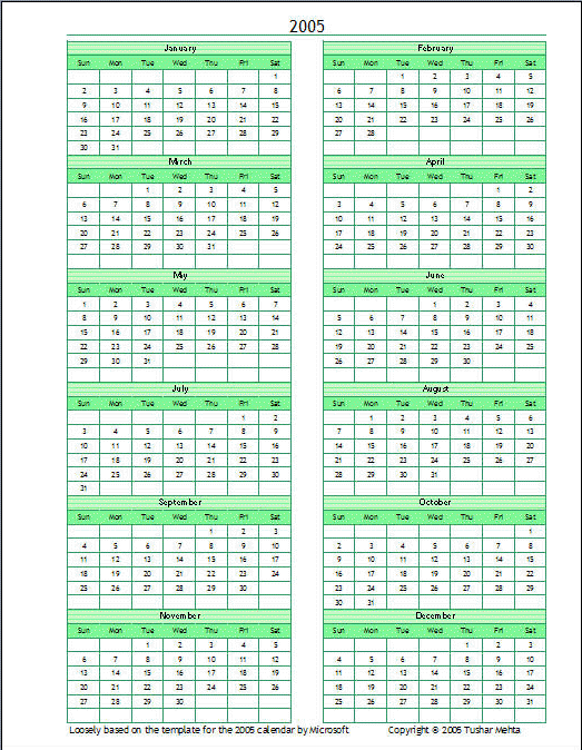 calendar template. A calendar template
